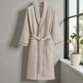Peignoir femme nid d'abeille beige