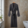 Peignoir homme coton gris anthracite