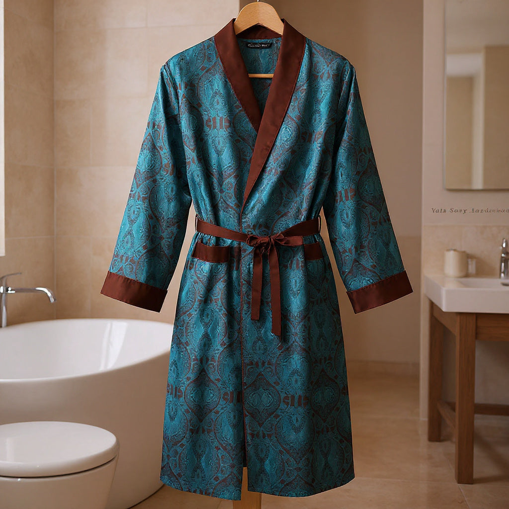 Peignoir Homme en Satin | Motifs