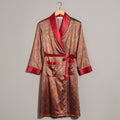 Peignoir Homme en Satin Rouge | Motifs