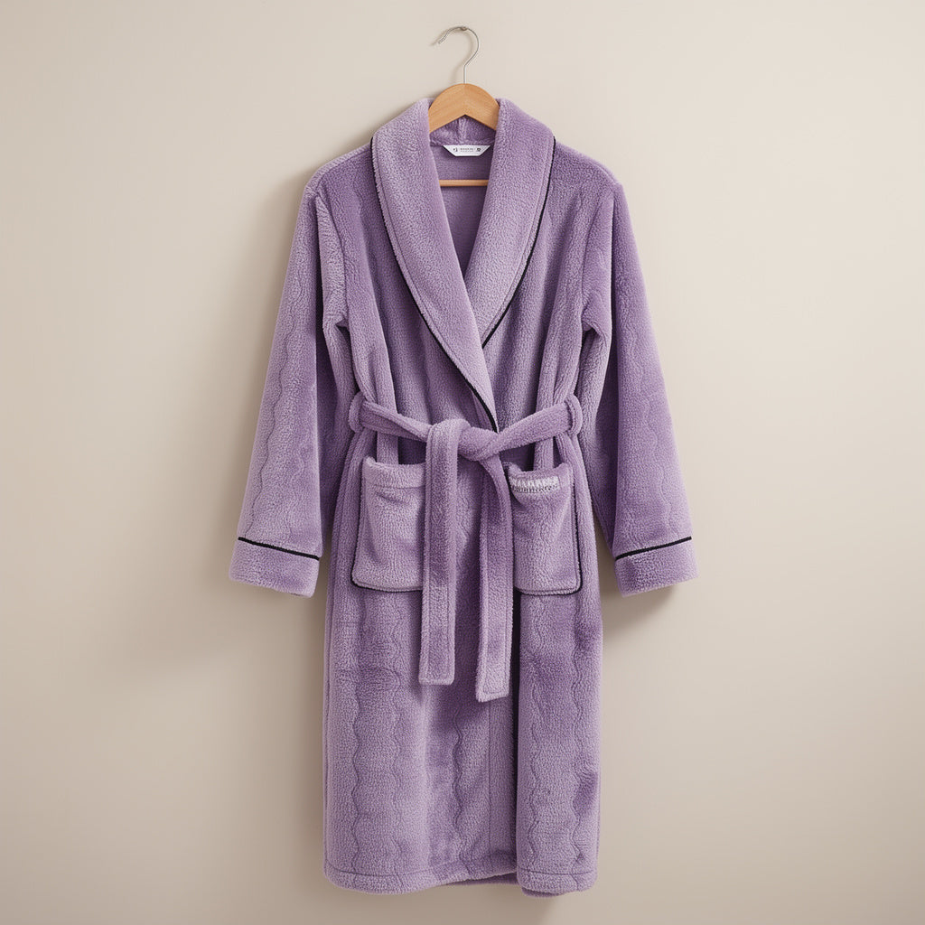 Peignoir femme polaire violet