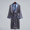 Peignoir Homme Satin Bleu | Chic