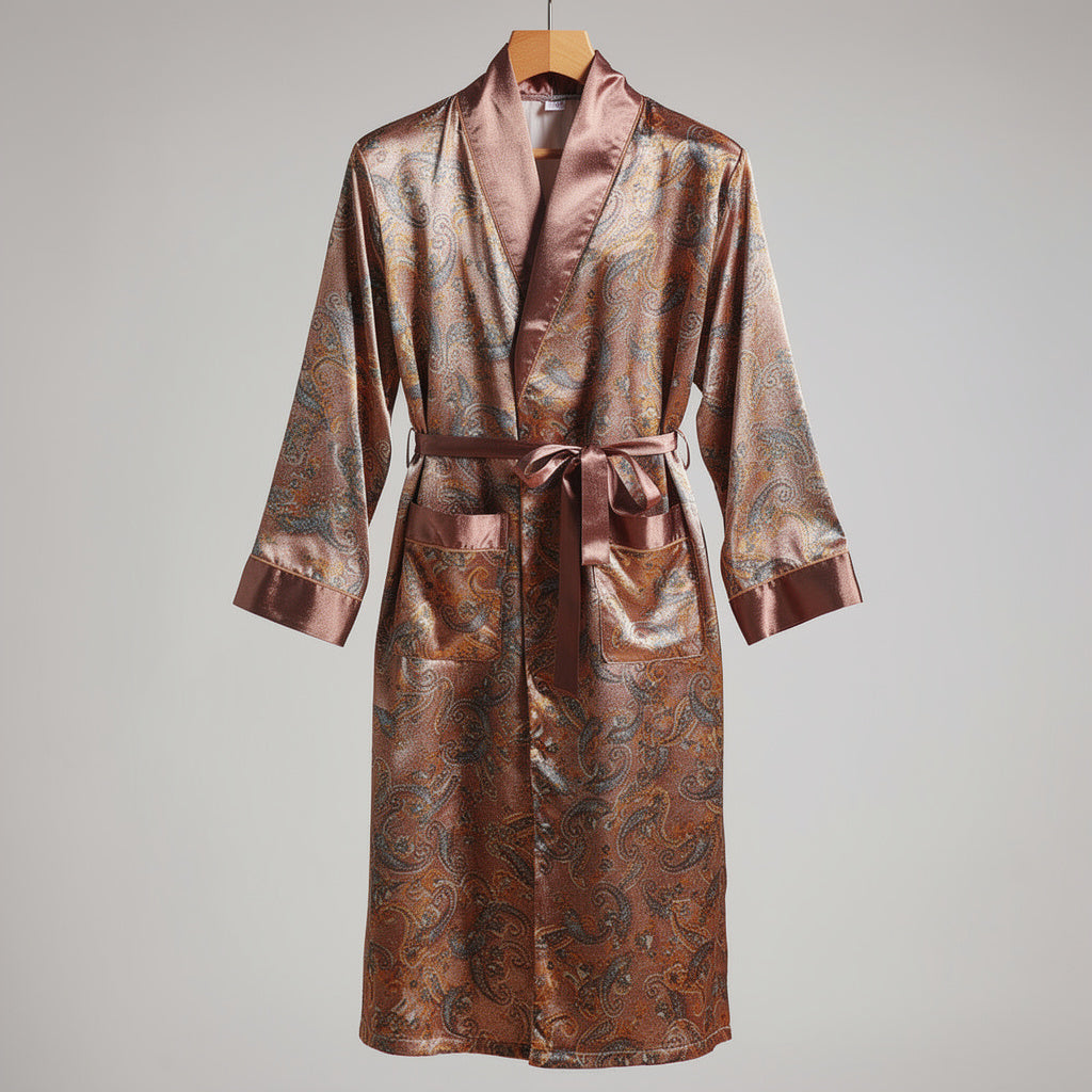 Peignoir Homme | Satin Bronze Confort