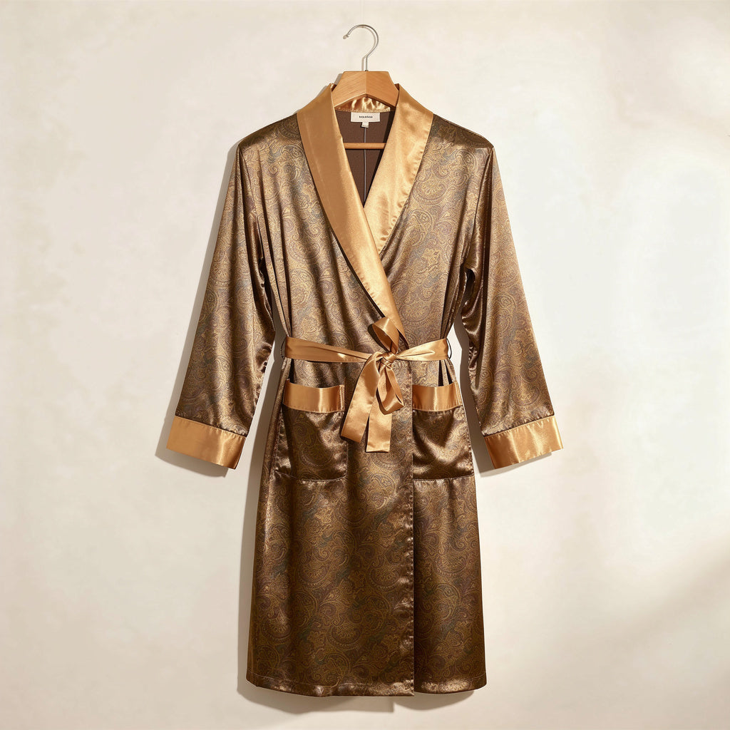Peignoir en Satin pour Homme | Doré